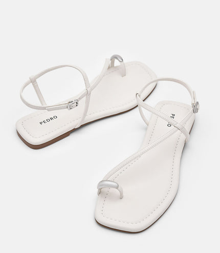 Lia Toe Ring Sandals - Chalk