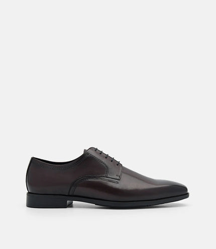 Altitude Lightweight Leather Derby Shoes - Dark Brown