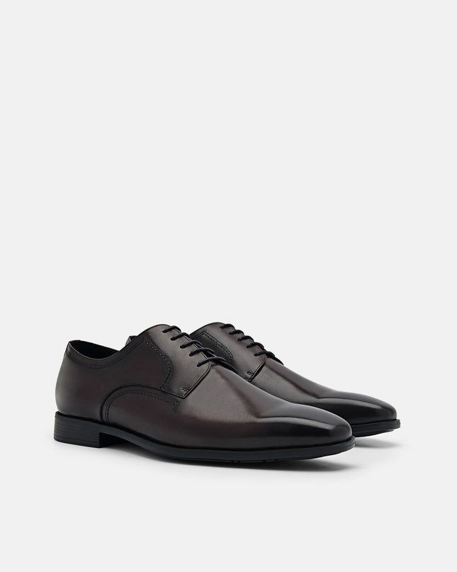 Altitude Lightweight Leather Derby Shoes - Dark Brown