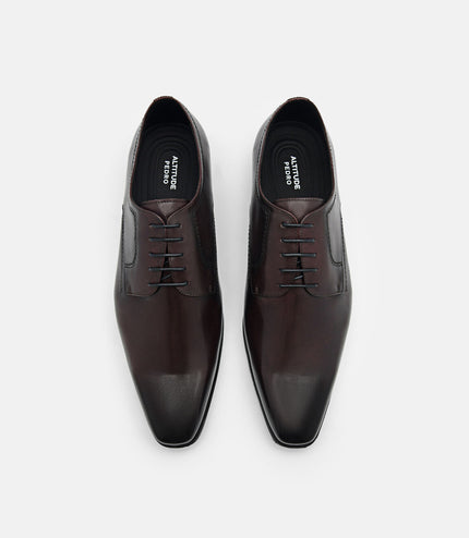 Altitude Lightweight Leather Derby Shoes - Dark Brown