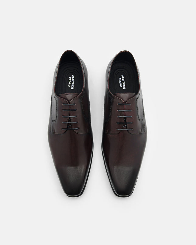Altitude Lightweight Leather Derby Shoes - Dark Brown