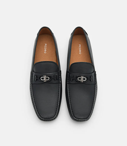 PEDRO Icon Leather Driving Shoes - Black