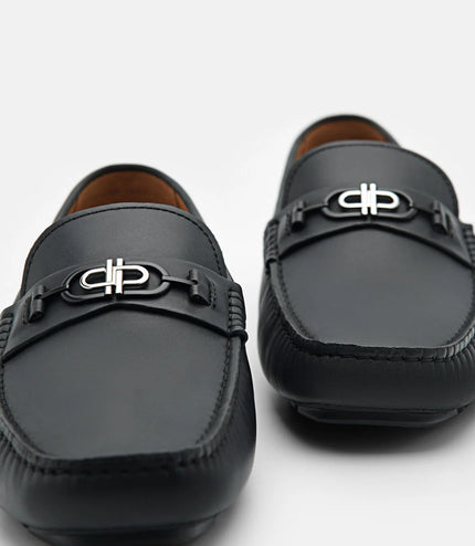 PEDRO Icon Leather Driving Shoes - Black