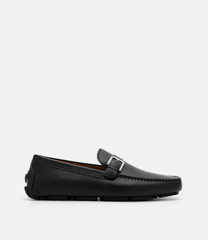 Gio Leather Driving Shoes - Black