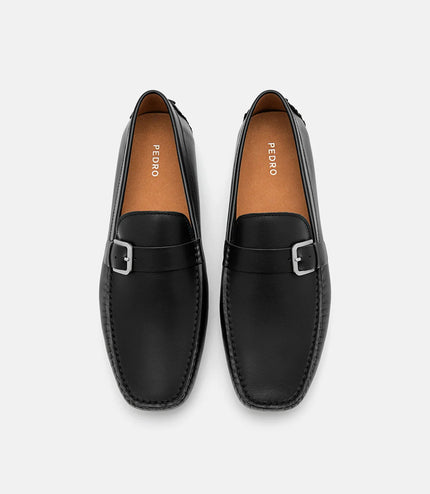 Gio Leather Driving Shoes - Black