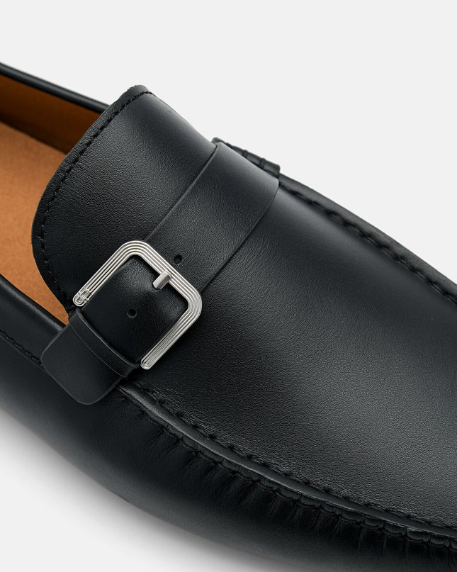 Gio Leather Driving Shoes - Black
