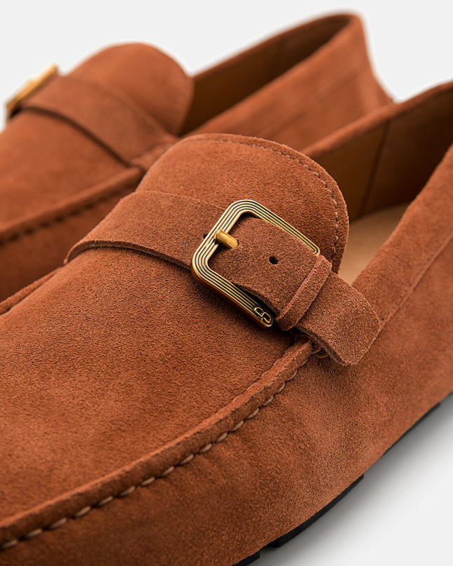 Gio Leather Driving Shoes - Brown