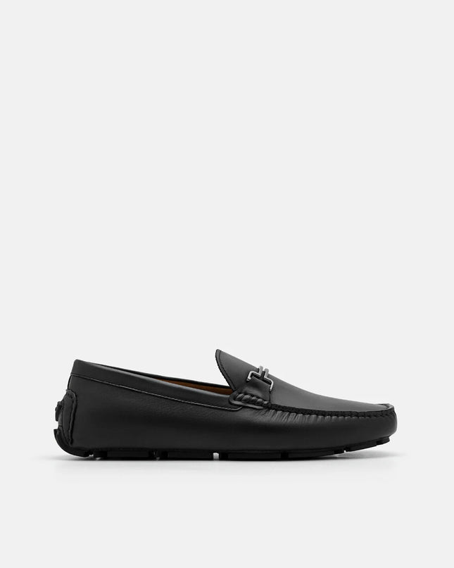 Dale Leather Horsebit Driving Shoes - Black