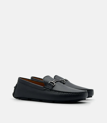 Dale Leather Horsebit Driving Shoes - Black