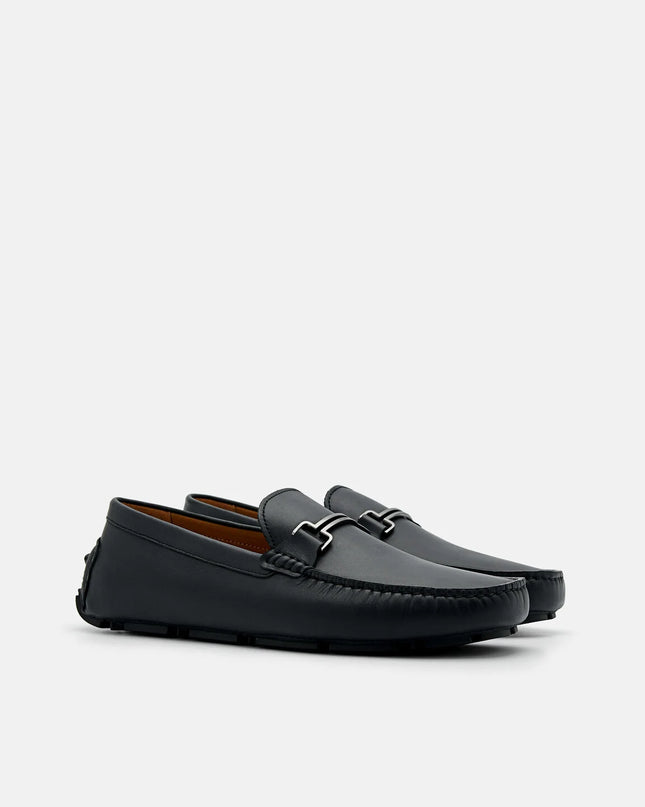 Dale Leather Horsebit Driving Shoes - Black