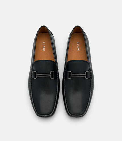 Dale Leather Horsebit Driving Shoes - Black