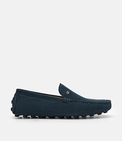 Leather Driving Shoes - Navy