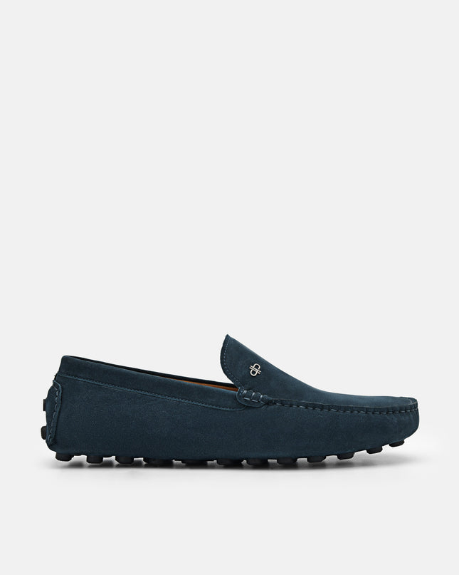 Leather Driving Shoes - Navy
