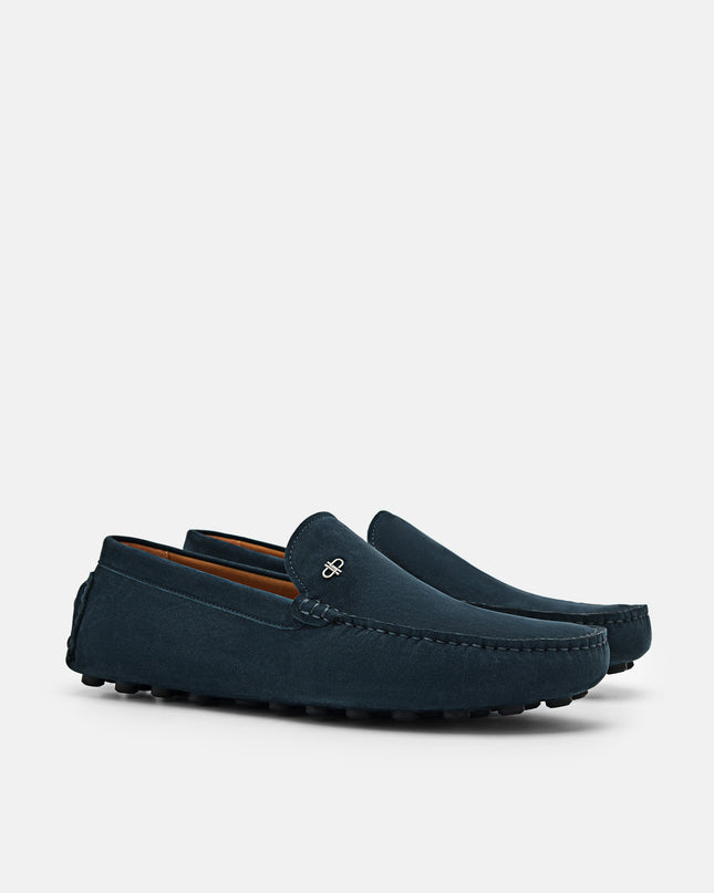 Leather Driving Shoes - Navy