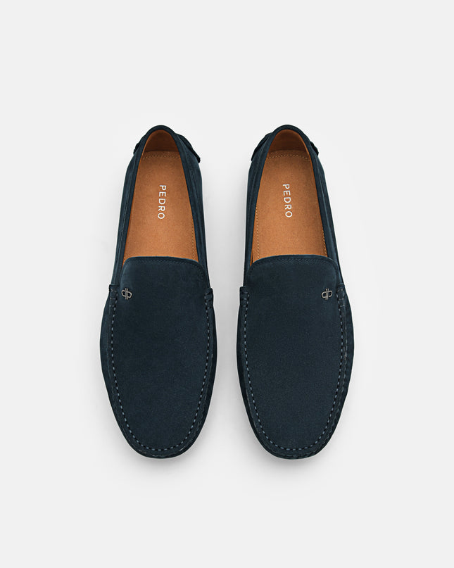 Leather Driving Shoes - Navy
