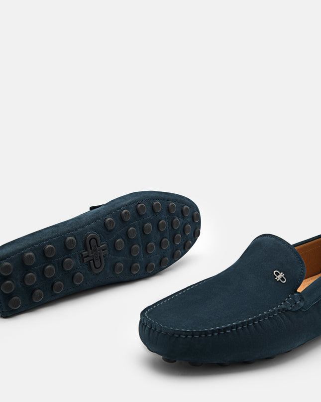Leather Driving Shoes - Navy