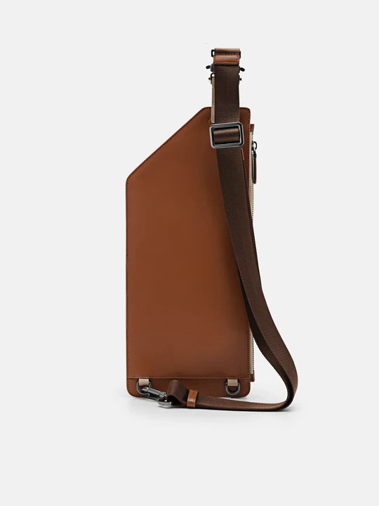 Leather Sling Pouch - Cognac