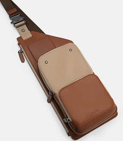 Leather Sling Pouch - Cognac