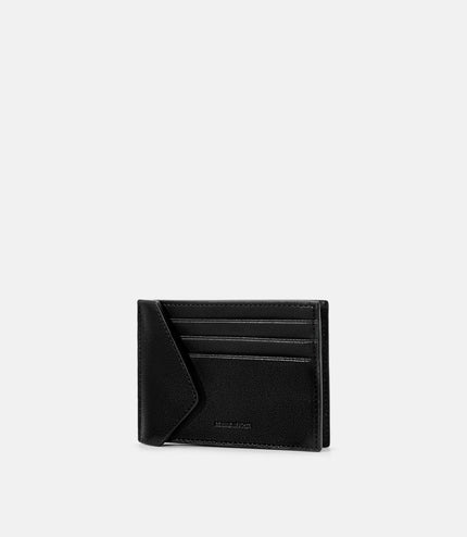 Taper Leather Card Holder in Pixel - Black