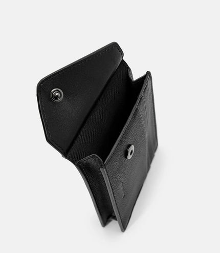 Taper Leather Card Holder in Pixel - Black