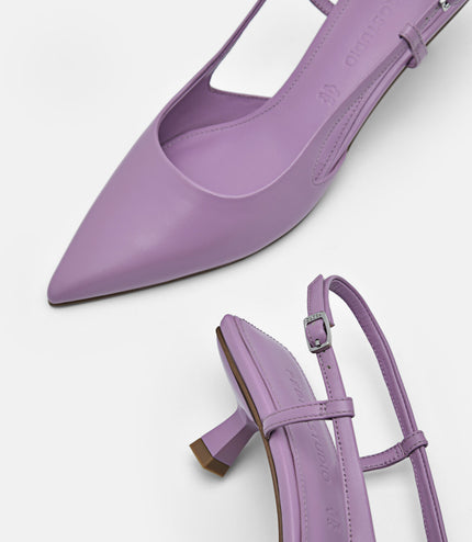 PEDRO Studio Loral Leather Pumps - Purple