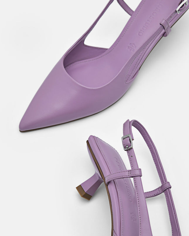 PEDRO Studio Loral Leather Pumps - Purple