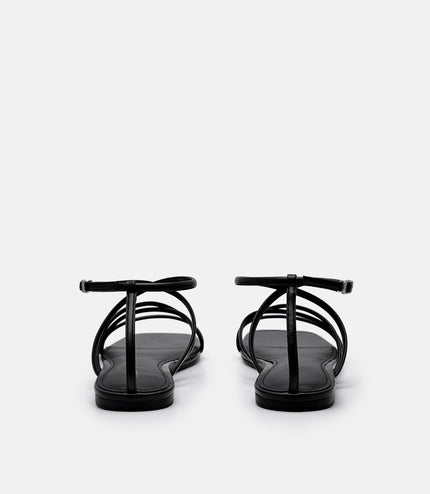 Pallas Ankle Strap Sandals - Black
