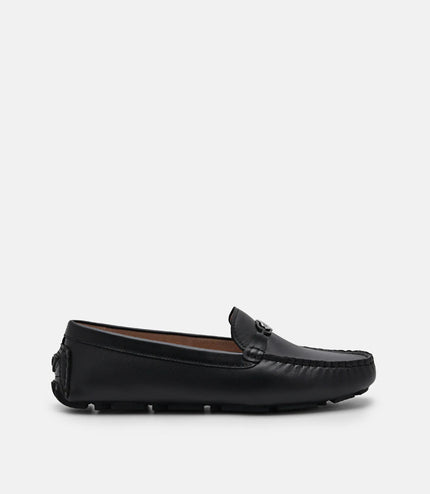 PEDRO Icon Leather Horsebit Driving Shoes - Black