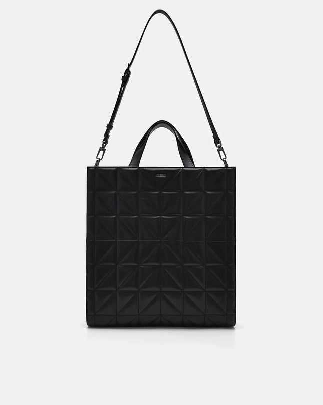 PEDRO Studio Kayla Leather Tote Bag in Pixel - Black