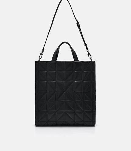 PEDRO Studio Kayla Leather Tote Bag in Pixel - Black