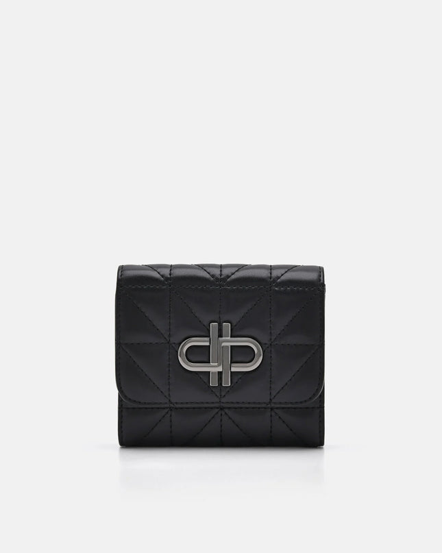 PEDRO Icon Leather Tri-Fold Wallet in Pixel - Black