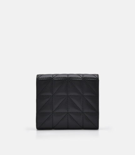 PEDRO Icon Leather Tri-Fold Wallet in Pixel - Black