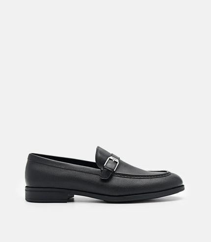 Altitude Lightweight Saffiano Leather Loafers - Black