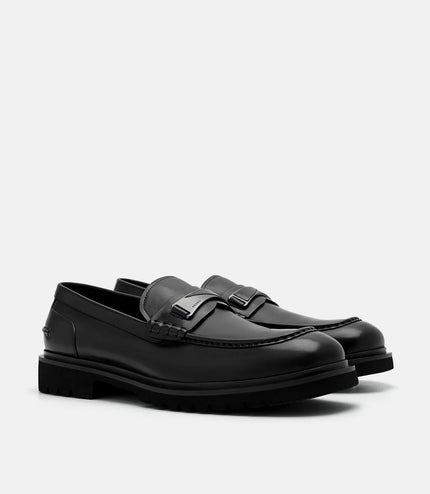 Edge Leather Loafers - Black
