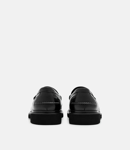 Edge Leather Loafers - Black