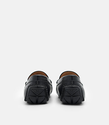 Suede Penny Driving Shoes - Black