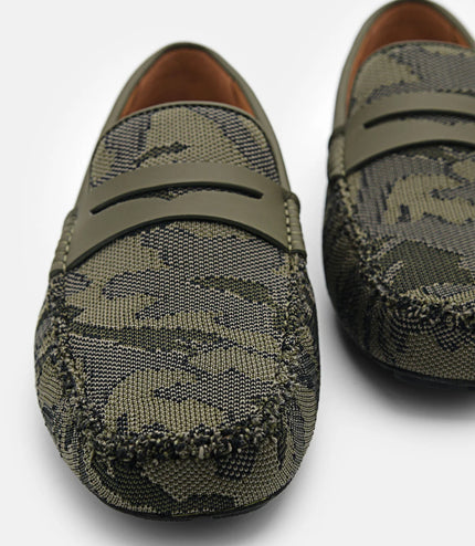 Fabric Penny Driving Shoes - Multi