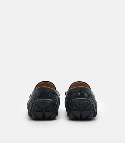 Fabric Penny Driving Shoes - Dark Grey