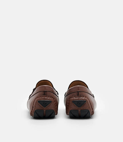 Edge Leather Driving Shoes - Brown