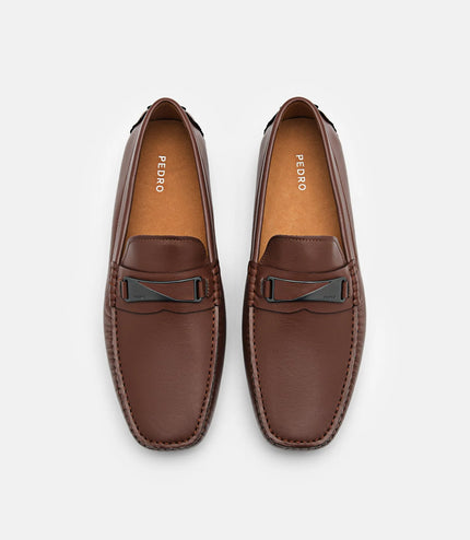 Edge Leather Driving Shoes - Brown