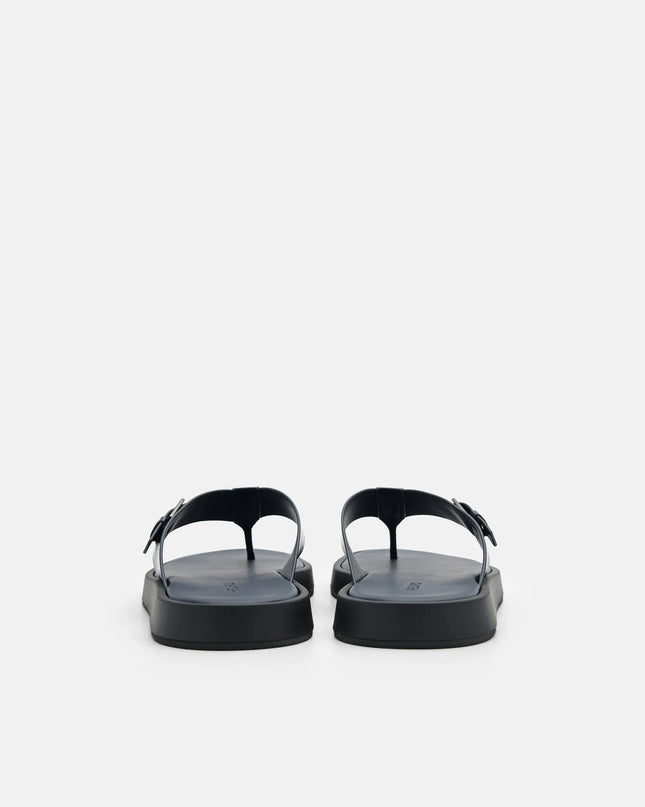 Buckle Thong Sandals - Navy