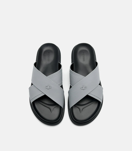 PEDRO Icon Cross Sandals - Grey