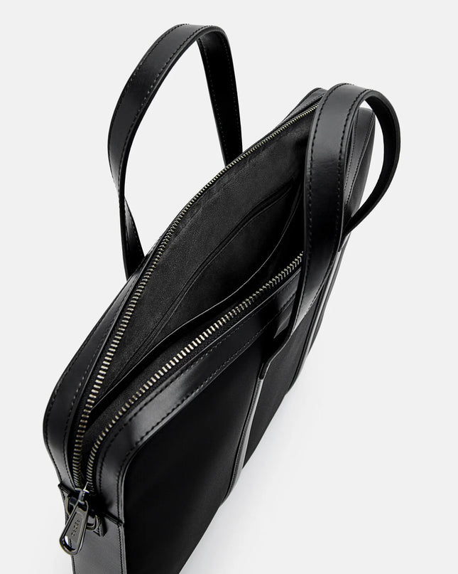 Allen Leather Briefcase - Black