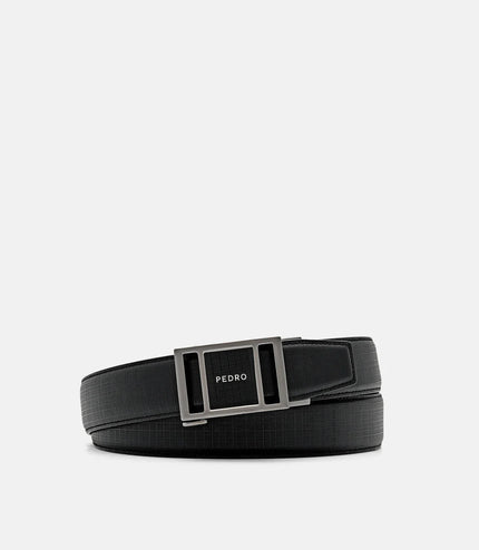 Grid Leather Automatic Belt