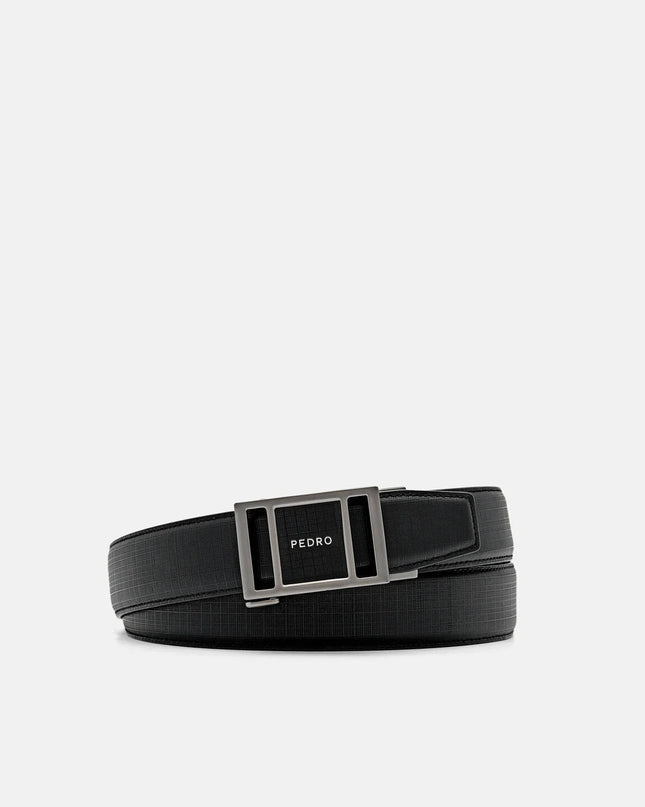Grid Leather Automatic Belt