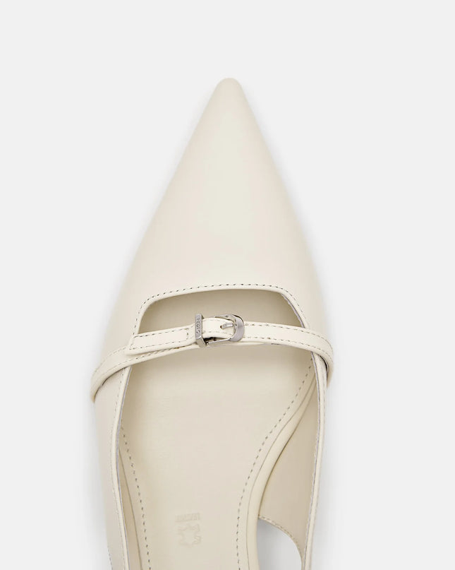 PEDRO Studio Maggie Leather Heel Pumps - Chalk