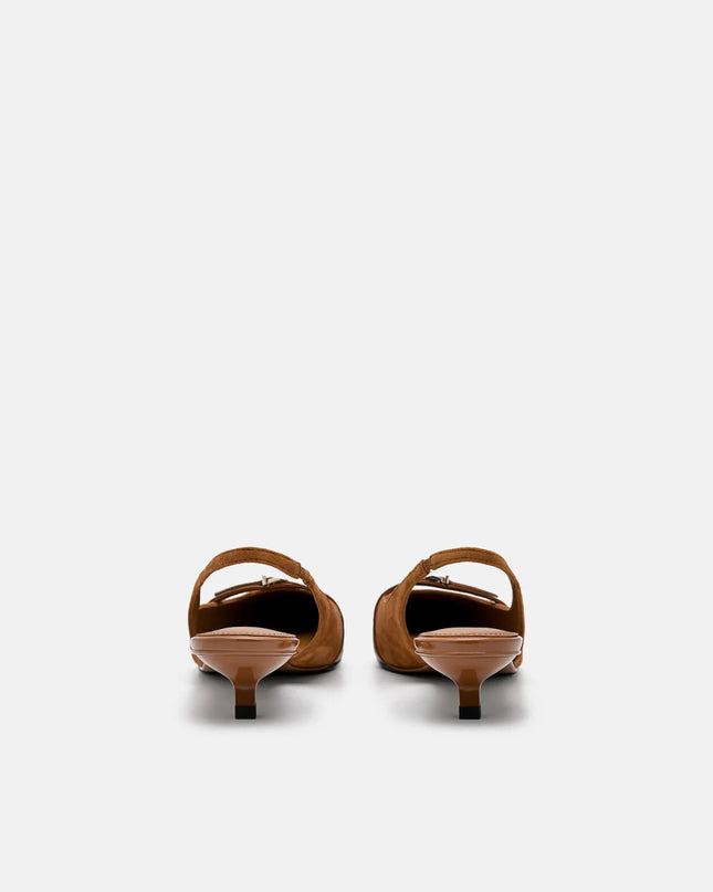PEDRO Studio Maggie Leather Heel Pumps - Cognac