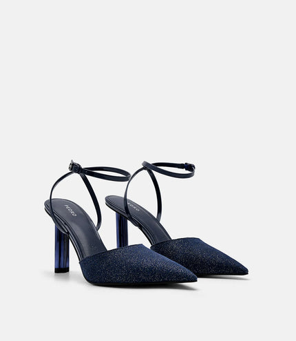 PEDRO Icon Leather Heel Pumps - Dark Purple