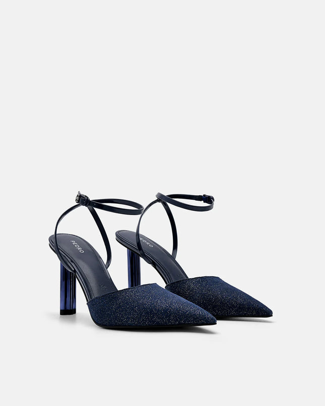 PEDRO Icon Leather Heel Pumps - Dark Purple