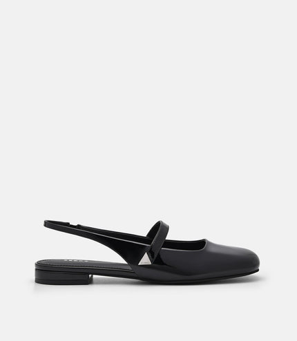 Tria Slingback Mules - Black